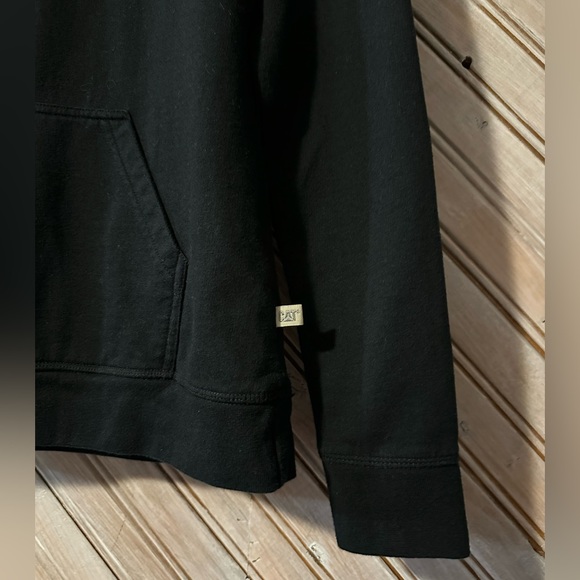 Caterpillar Black & Yellow Work Wear Hoodie Sweater Fitted Women’s CAT - Picture 3 of 6